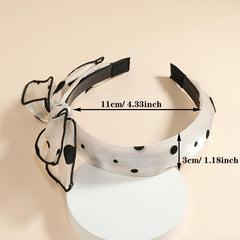 Bow Mesh Dot Headband Women's Sweet Hairband Hair Accessories