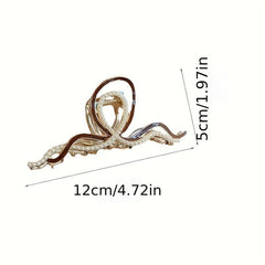 Metal Rhinestone Hair Claw Large Back Head Jewelry