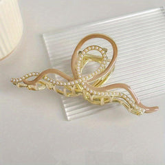 Metal Rhinestone Hair Claw Large Back Head Jewelry