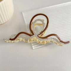 Metal Rhinestone Hair Claw Large Back Head Jewelry