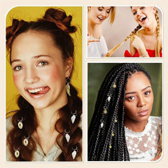 80 Pcs Hair Jewelry Rings Aluminum Dreadlocks Braid Rings Adjustable