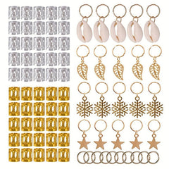 80 Pcs Hair Jewelry Rings Aluminum Dreadlocks Braid Rings Adjustable