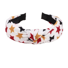 American Flag Headband Women Girls 4th of July Patriotic Bow Wide Yoga Band