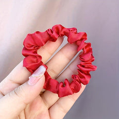 12pcs Small Satin Scrunchies Soft Elastic Ponytail Holder Women Girls Hair Acces