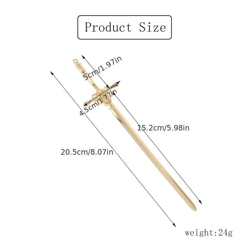 Sword Hair Pin Vintage Alloy Headwear Non Slip Hair Accessory