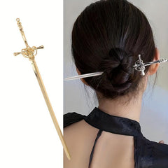 Sword Hair Pin Vintage Alloy Headwear Non Slip Hair Accessory