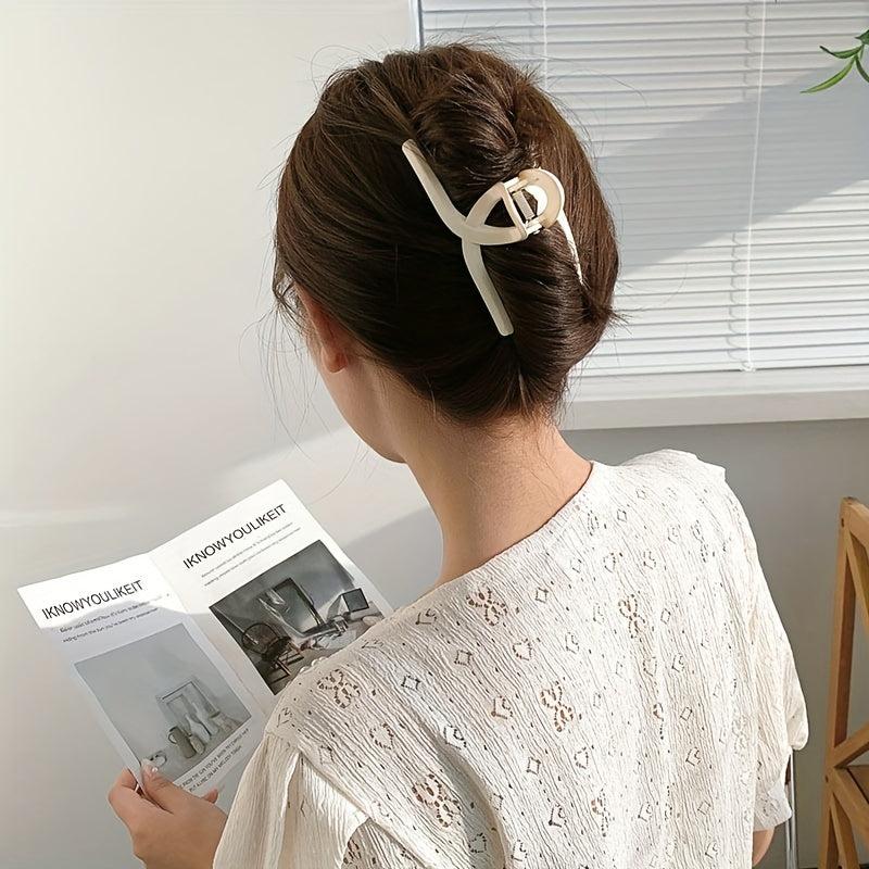 5pcs Acrylic Women's Hair Claw - Back Head Hair Updo Shark Claw