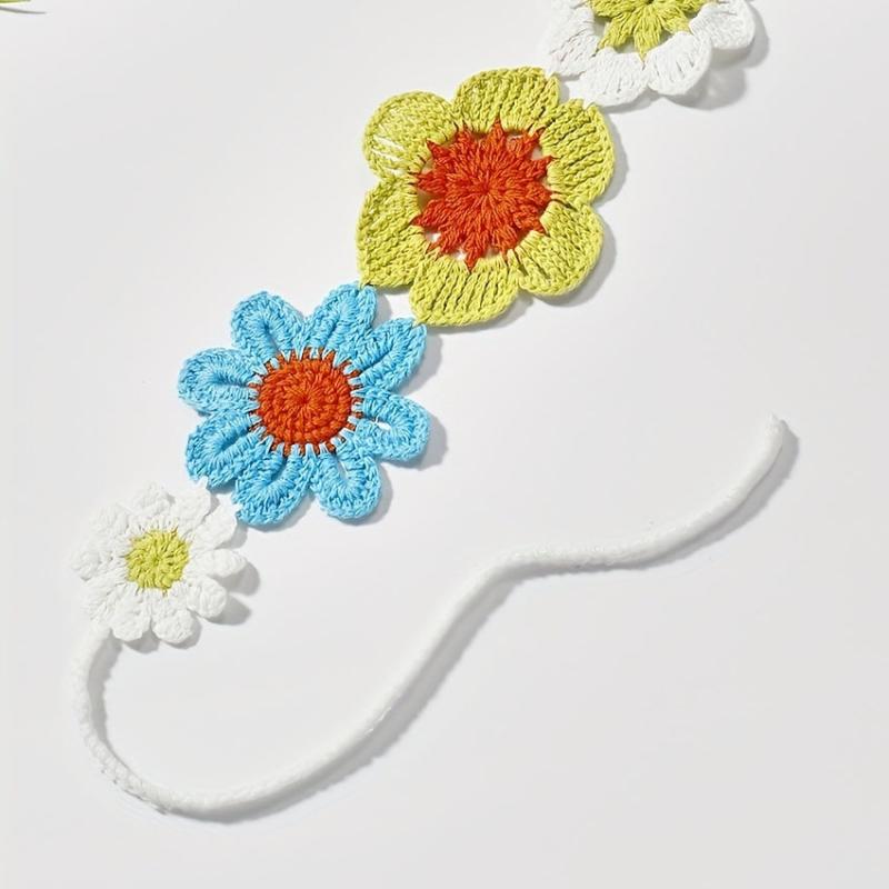 Flower Crochet Hair Band Knitted Bandana Sweet Hair Accessories