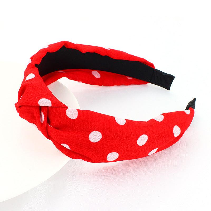 Polka Dot Criss Cross Headband Hair Accessories