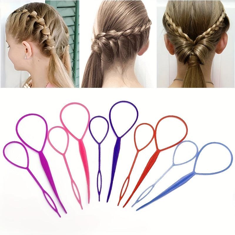 2pcs Hair Braid Accessories Bun Maker Ponytail Braid Tools Kit
