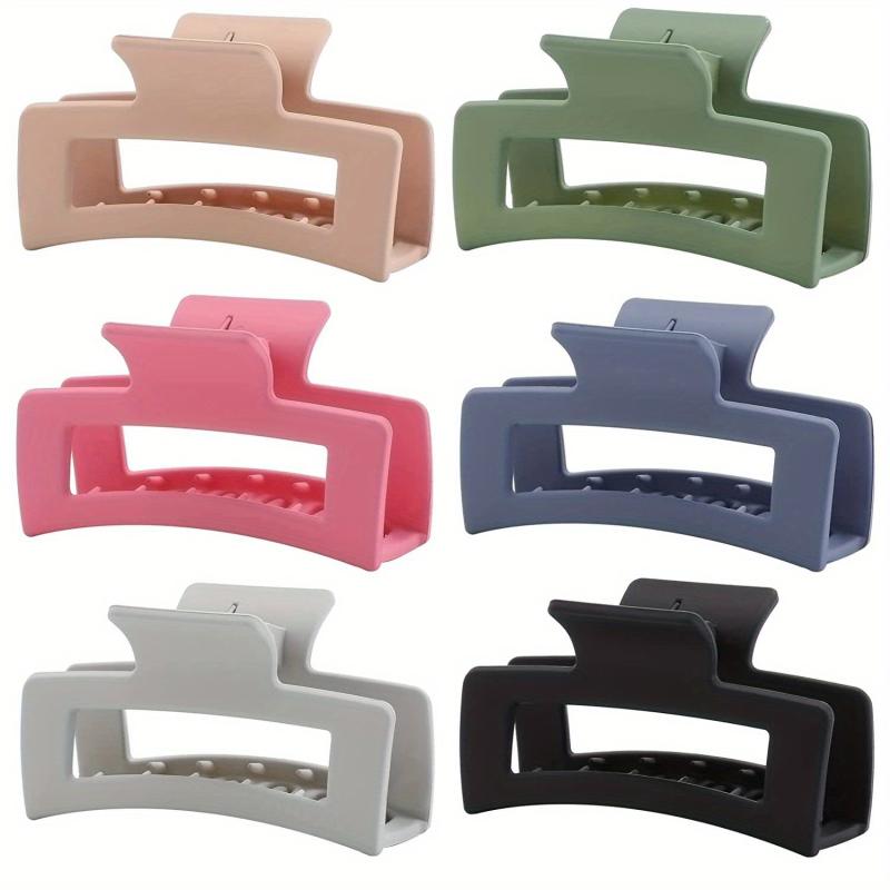 6PCS Frosted Matte Hair Claw Non slip Hair Accessories