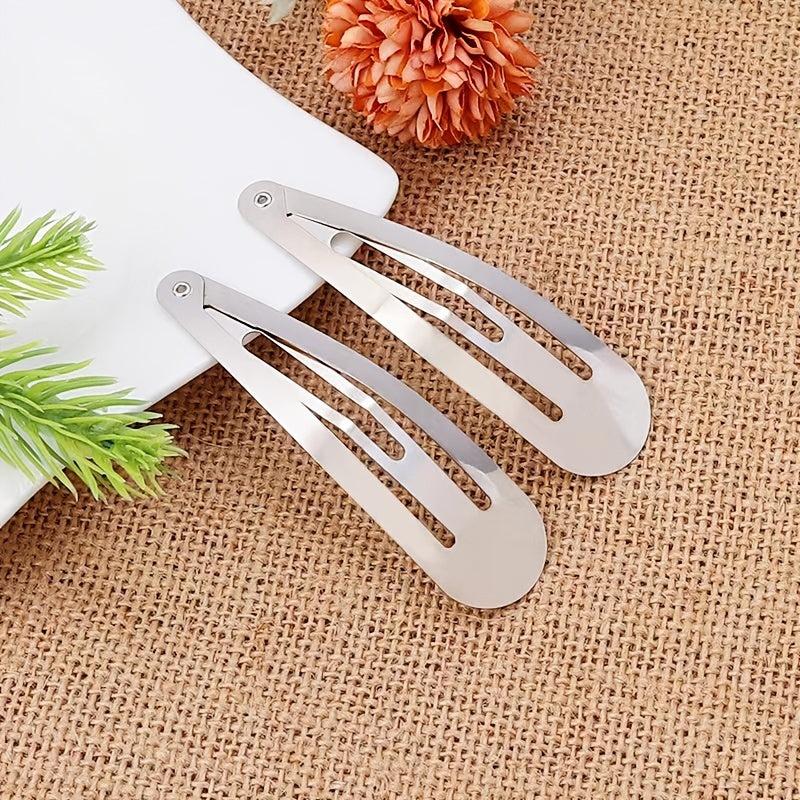 50pcs Silvery Metal Hair Clips Small Hair Styling Clips