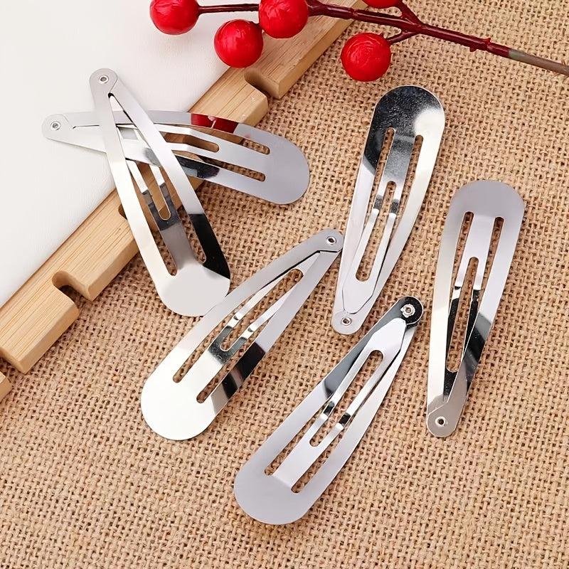 50pcs Silvery Metal Hair Clips Small Hair Styling Clips