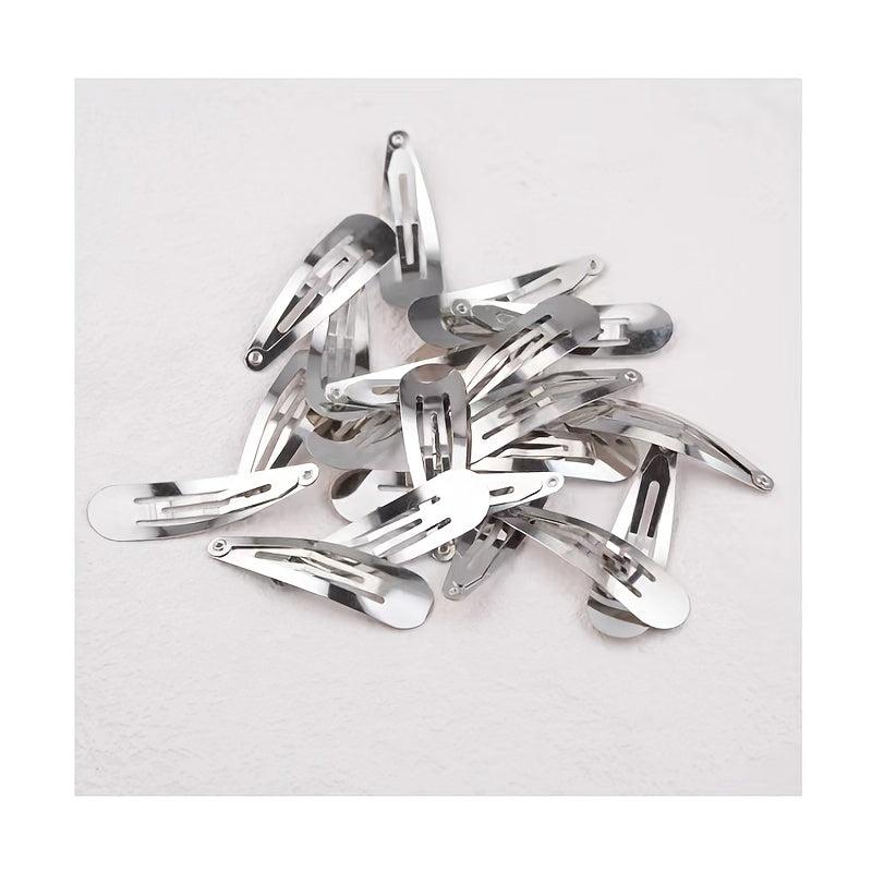 50pcs Silvery Metal Hair Clips Small Hair Styling Clips