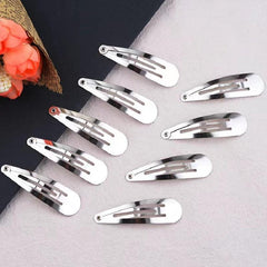 50pcs Silvery Metal Hair Clips Small Hair Styling Clips