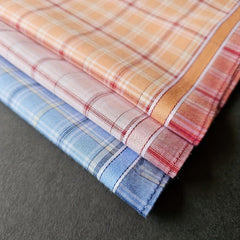 3pcs Plaid Handkerchief Classic Printed Soft Hankies Sweat Absorbent
