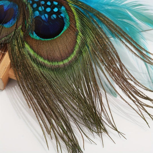 Peacock Feather Hair Clip Ornament Western Style Hair Accessories