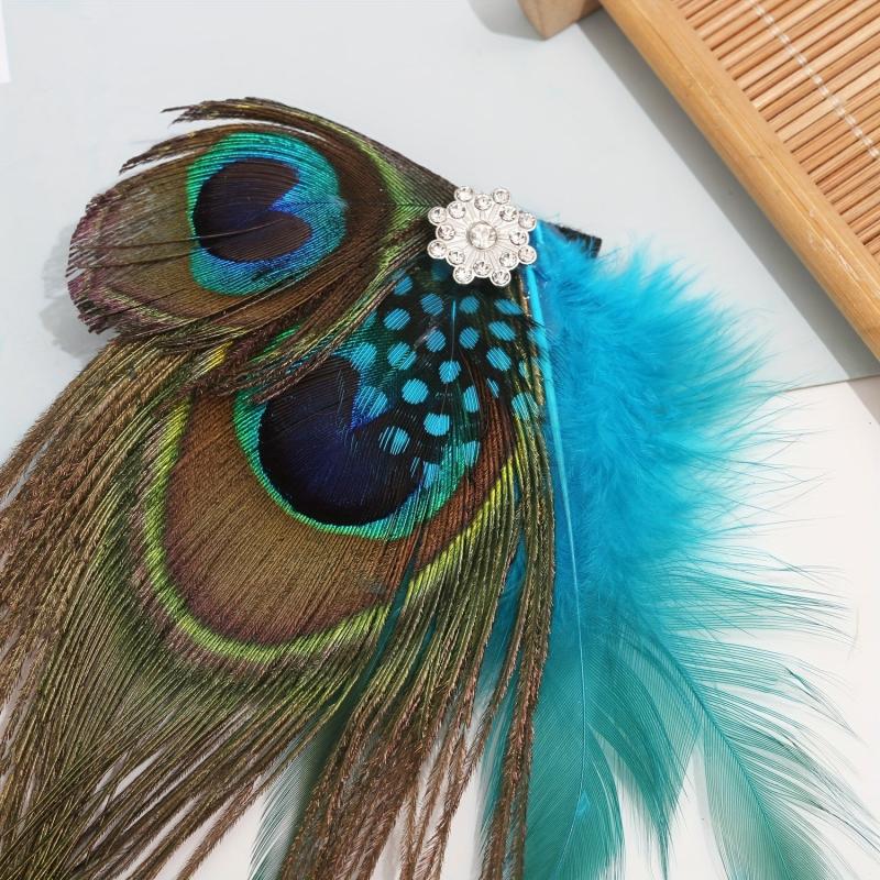 Peacock Feather Hair Clip Ornament Western Style Hair Accessories