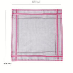 3pcs Striped Printed Satin Pocket Square Towel