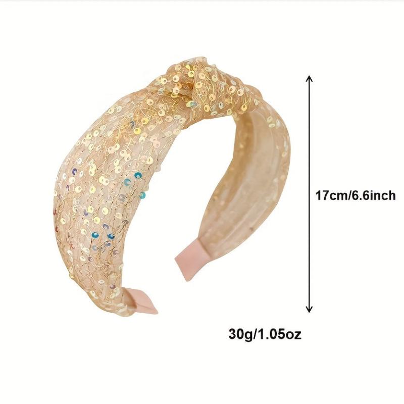 Sweet Mesh Knotted Headband Wide Brim Hair Band