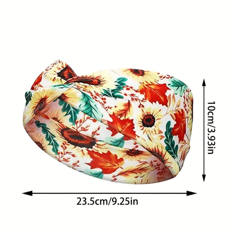 Maple Leaf Pattern Headband Sweat Absorbing for Yoga Running Exercise