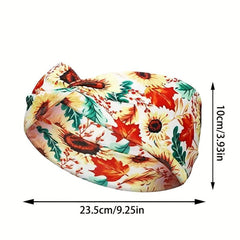 Maple Leaf Pattern Headband Sweat Absorbing for Yoga Running Exercise