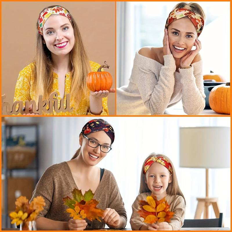 Maple Leaf Pattern Headband Sweat Absorbing for Yoga Running Exercise