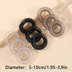 9pcs Spiral Hair Ties for Thick Hair, No Crease, All Hair Types