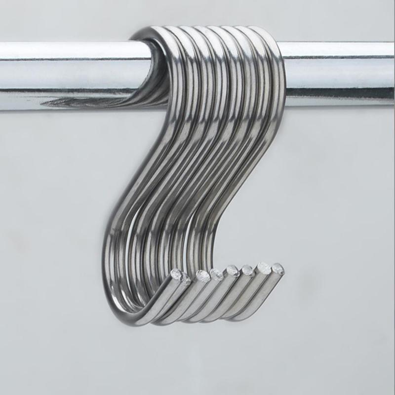 10pcs Stainless Steel Kitchen Storage Hooks Hangers