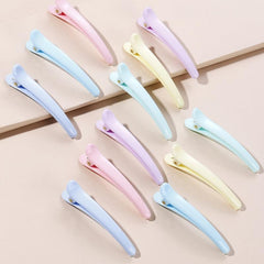 12pcs Plastic Hair Clips Candy Strong Hold Grip Hair Jaw Clip For Thick Hair