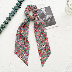 Boho Print Hair Scarf Scrunchies Chiffon Hair Ties Pack