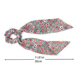 Boho Print Hair Scarf Scrunchies Chiffon Hair Ties Pack