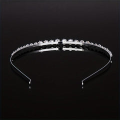 Rhinestone Decor Headband Metal Head Hoop Skinny Hair Band Glitter Headdress