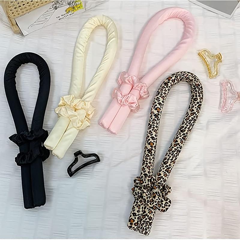 Foam Hair Rollers Set with Silk Headband for Heatless Curls Overnight