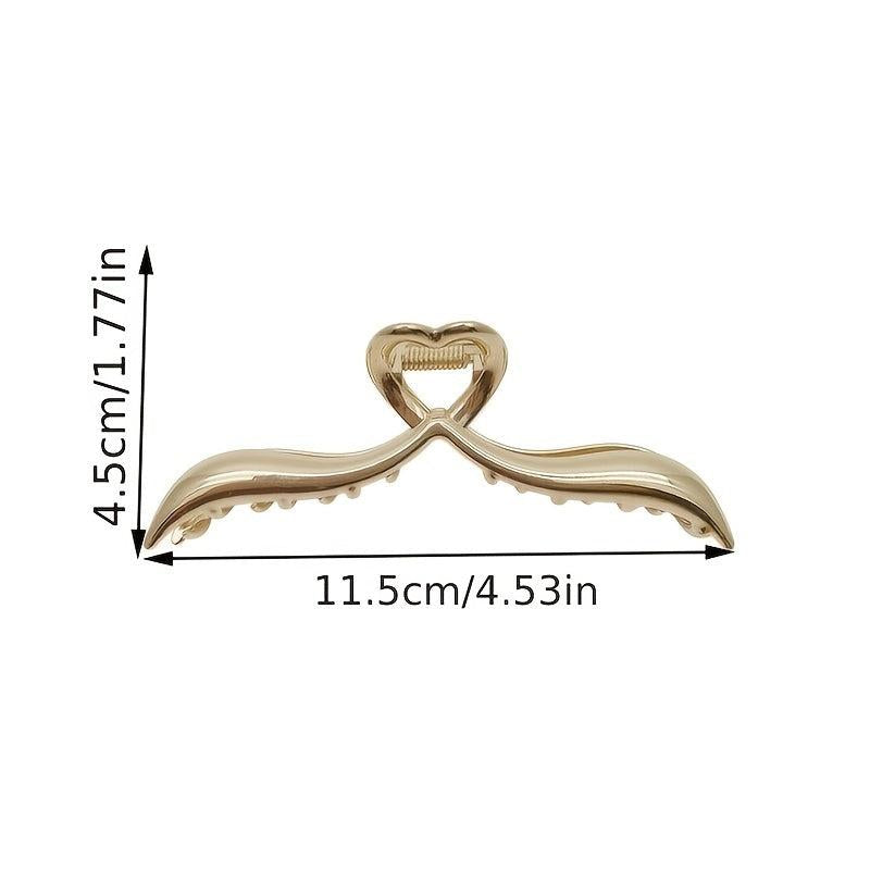Alloy Love Heart Hair Claw Clip for Thick Hair Accessories