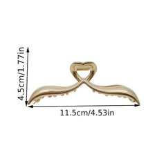 Alloy Love Heart Hair Claw Clip for Thick Hair Accessories