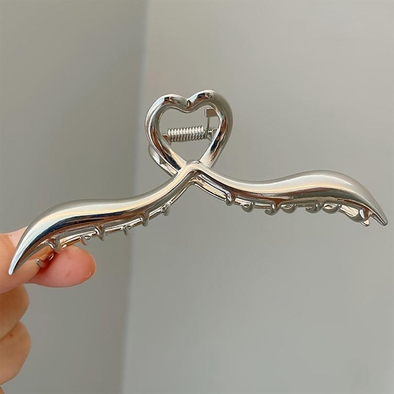 Alloy Love Heart Hair Claw Clip for Thick Hair Accessories