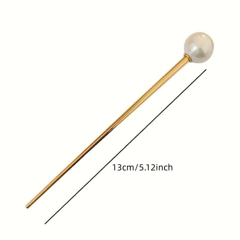 Faux Pearl Hairpin Hair Stick Metal Style Hairpin Hair Accessories
