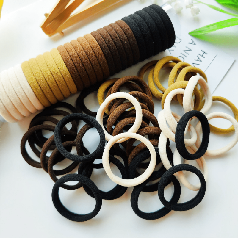 40 PCS Colorful Hair Ties for Women - Seamless Hair Accessories