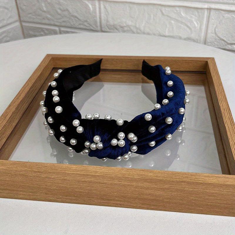 Vintage Faux Pearl Headband for Women