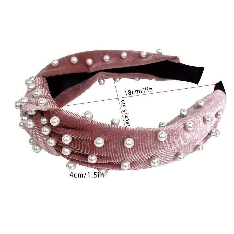 Vintage Faux Pearl Headband for Women