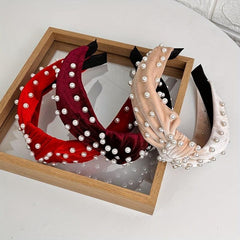 Vintage Faux Pearl Headband for Women