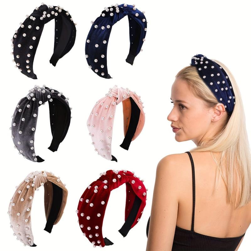 Vintage Faux Pearl Headband for Women