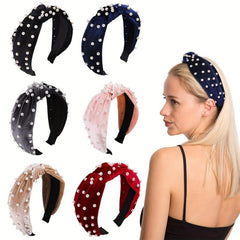Vintage Faux Pearl Headband for Women
