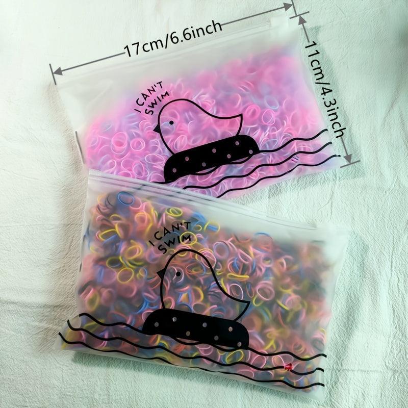 1000pcs Rubber Band Hair Tie Elastic Ponytail Holder