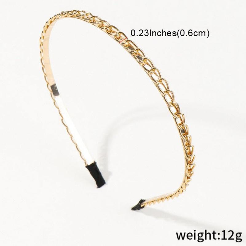 Golden Thin Hairbands Head Bands for Women
