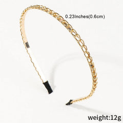 Golden Thin Hairbands Head Bands for Women