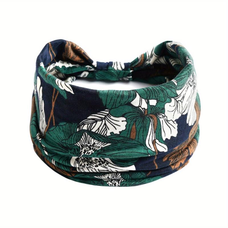 Boho Pattern Headband Elastic Wide Brim Hair Band