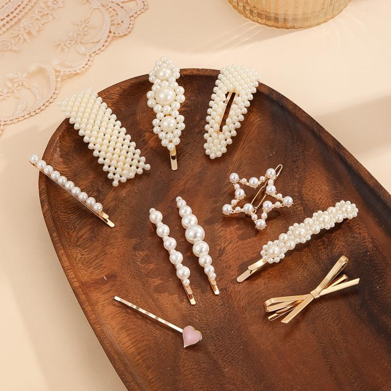 10pcs Pearl Barrettes Hair Clip Bridal Hair Accessories