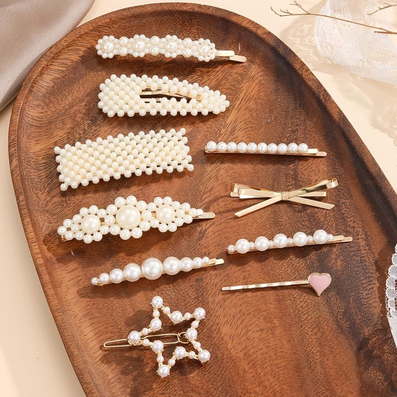 10pcs Pearl Barrettes Hair Clip Bridal Hair Accessories